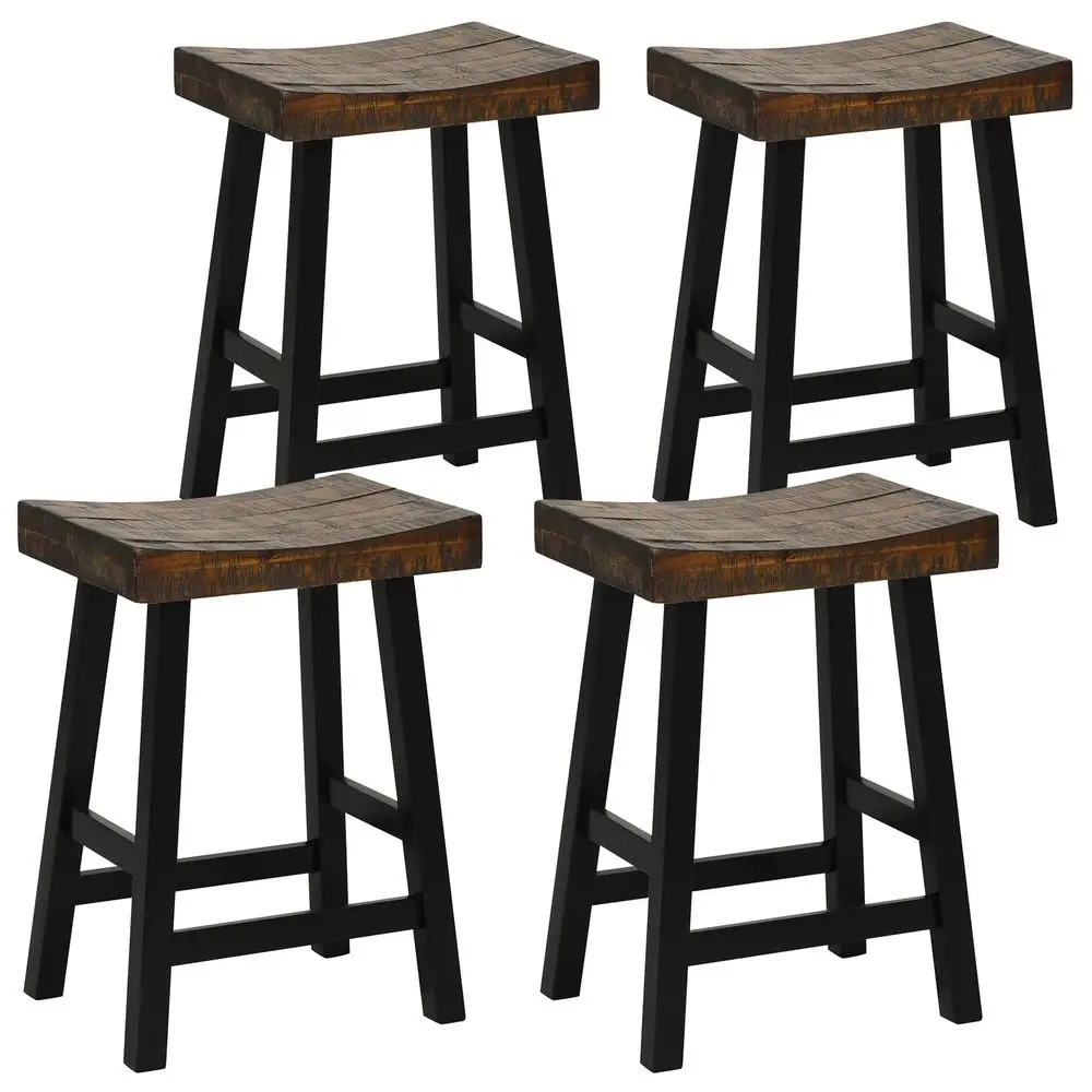 Wooden Saddle Stools Set of 4, 24inch Counter Height Bar Stools with Curved Seat Surface, Rubber Wood, Acacia Wood, Footrests,
Wooden Saddle Stools Set of 4, 24inch Counter Height Bar Stools with Curved Seat Surface, Rubber Wood, Acacia Wood, Footrests,