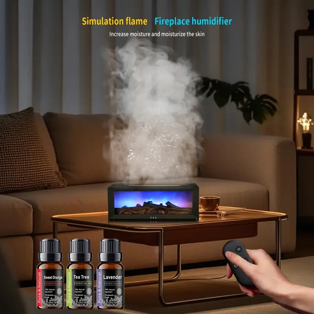 7-Color Fireplace Diffuser 300ml Essential Oil Humidifier with Timer & Remote for Home & Office
7-Color Fireplace Diffuser 300ml Essential Oil Humidifier with Timer & Remote for Home & Office