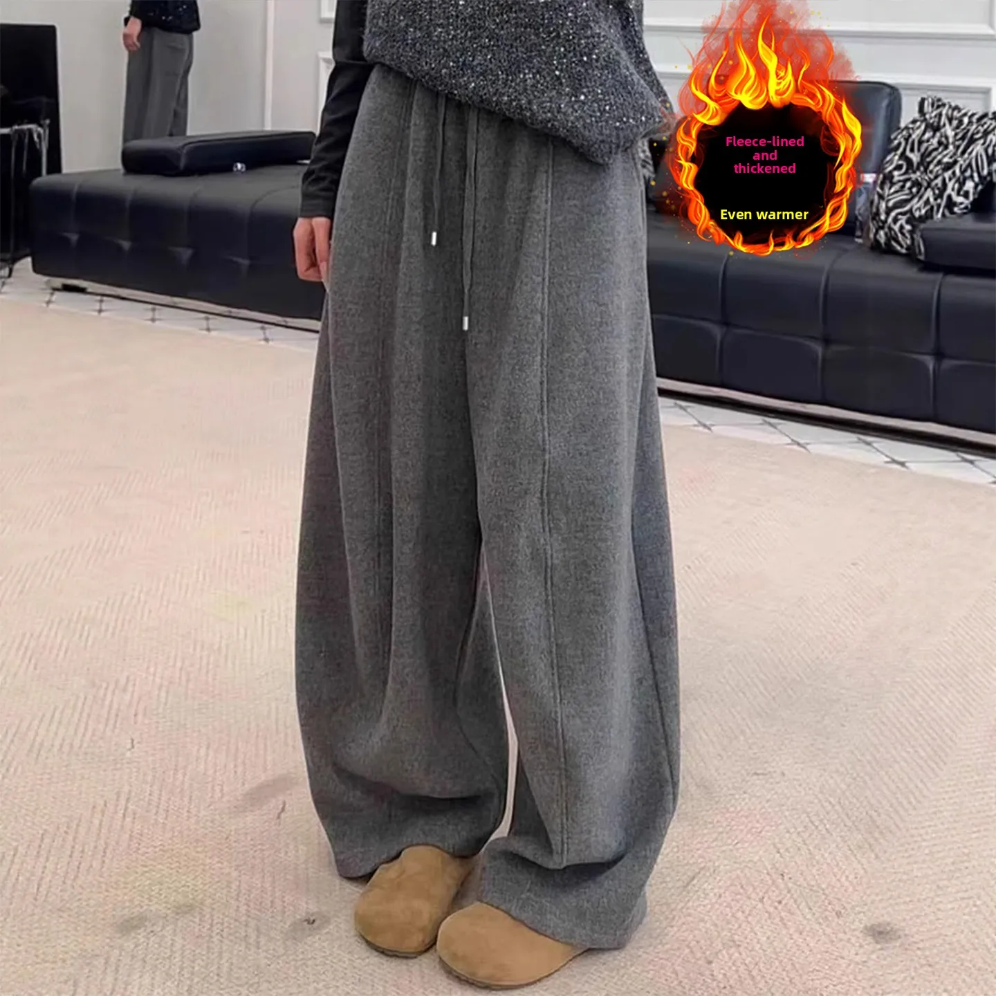 2026 New Fce Lined Casual Loose Women's Pants for plus Size Pear aped Body Warm Comfortable High Waist Straight Leg Trou...
2026 New Fce Lined Casual Loose Women's Pants for plus Size Pear aped Body Warm Comfortable High Waist Straight Leg Trou...