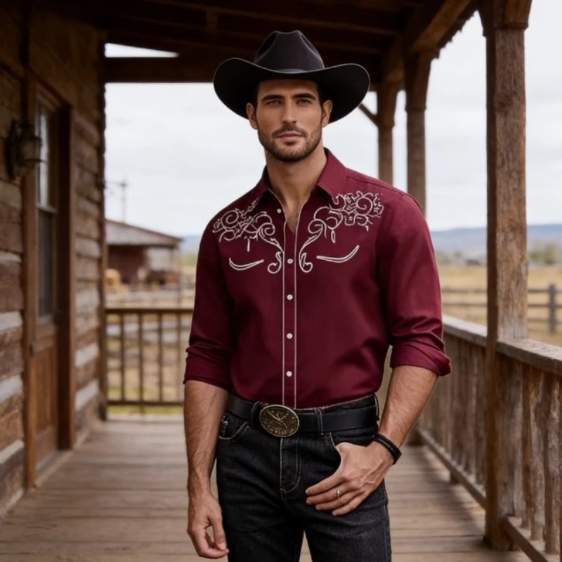 Fashion Embroidered Shirt Western Style Casual Button Down Shirts Vintage Long Sleeve Tops for Men Women
Fashion Embroidered Shirt Western Style Casual Button Down Shirts Vintage Long Sleeve Tops for Men Women