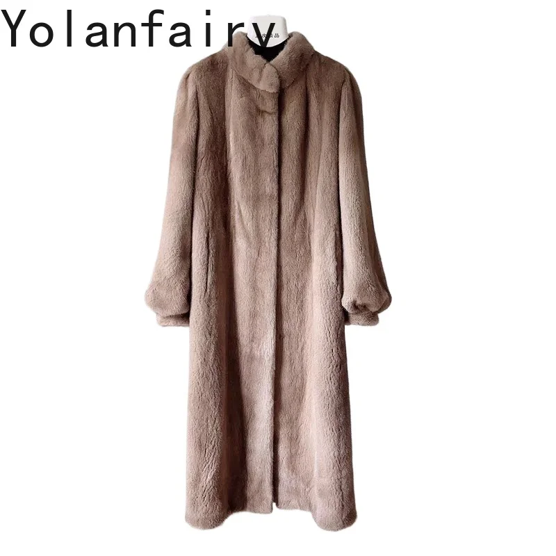 YOLANFAIRY Premium Grade Velvet Mink Natural Fur Coats Woman Long 110 Cm Real Whole Mink Fur Jacket Stand Collar Winter шуба
YOLANFAIRY Premium Grade Velvet Mink Natural Fur Coats Woman Long 110 Cm Real Whole Mink Fur Jacket Stand Collar Winter шуба