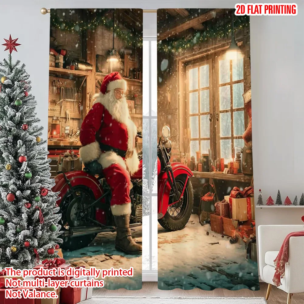 2pcs 2D flat printing Merry Christmas Party Curtains Santa Claus Motorcycle4 Fabric Without Electricity Family Party Decoration
2pcs 2D flat printing Merry Christmas Party Curtains Santa Claus Motorcycle4 Fabric Without Electricity Family Party Decoration