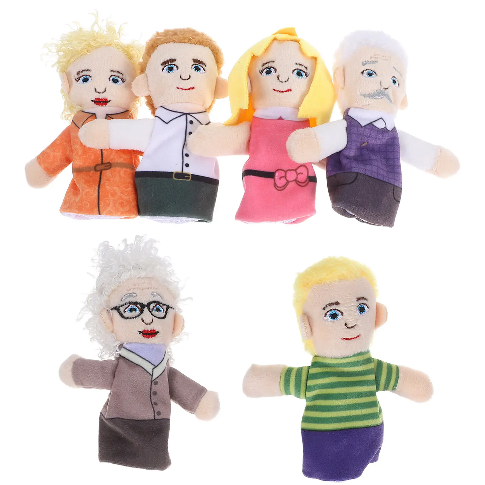 6Pcs Family Finger Puppets Set Soft Interactive Educational Storytime Hand Puppets for Kids Learning Party Favors
6Pcs Family Finger Puppets Set Soft Interactive Educational Storytime Hand Puppets for Kids Learning Party Favors