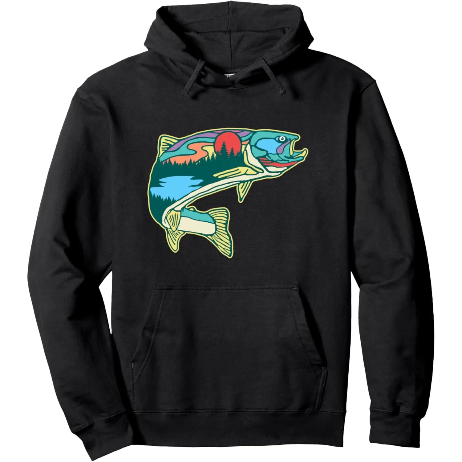 Nature Trout Illustration Vintage Fly Fishing Retro Graphic Pullover Hoodie
Nature Trout Illustration Vintage Fly Fishing Retro Graphic Pullover Hoodie