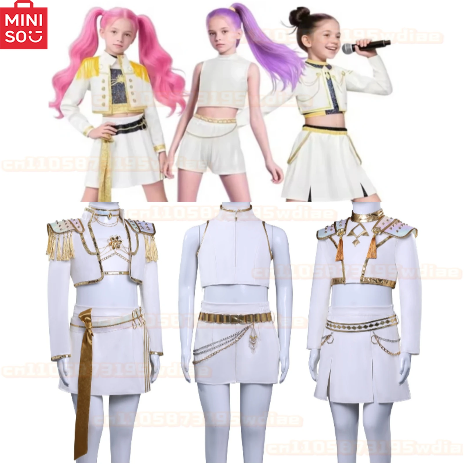 KPop Demon Hunters Cosplay Costume Kids School Party Anime Mira Rumi Zoey Clothes Halloween Child New Arrival Christmas costume 
KPop Demon Hunters Cosplay Costume Kids School Party Anime Mira Rumi Zoey Clothes Halloween Child New Arrival Christmas costume