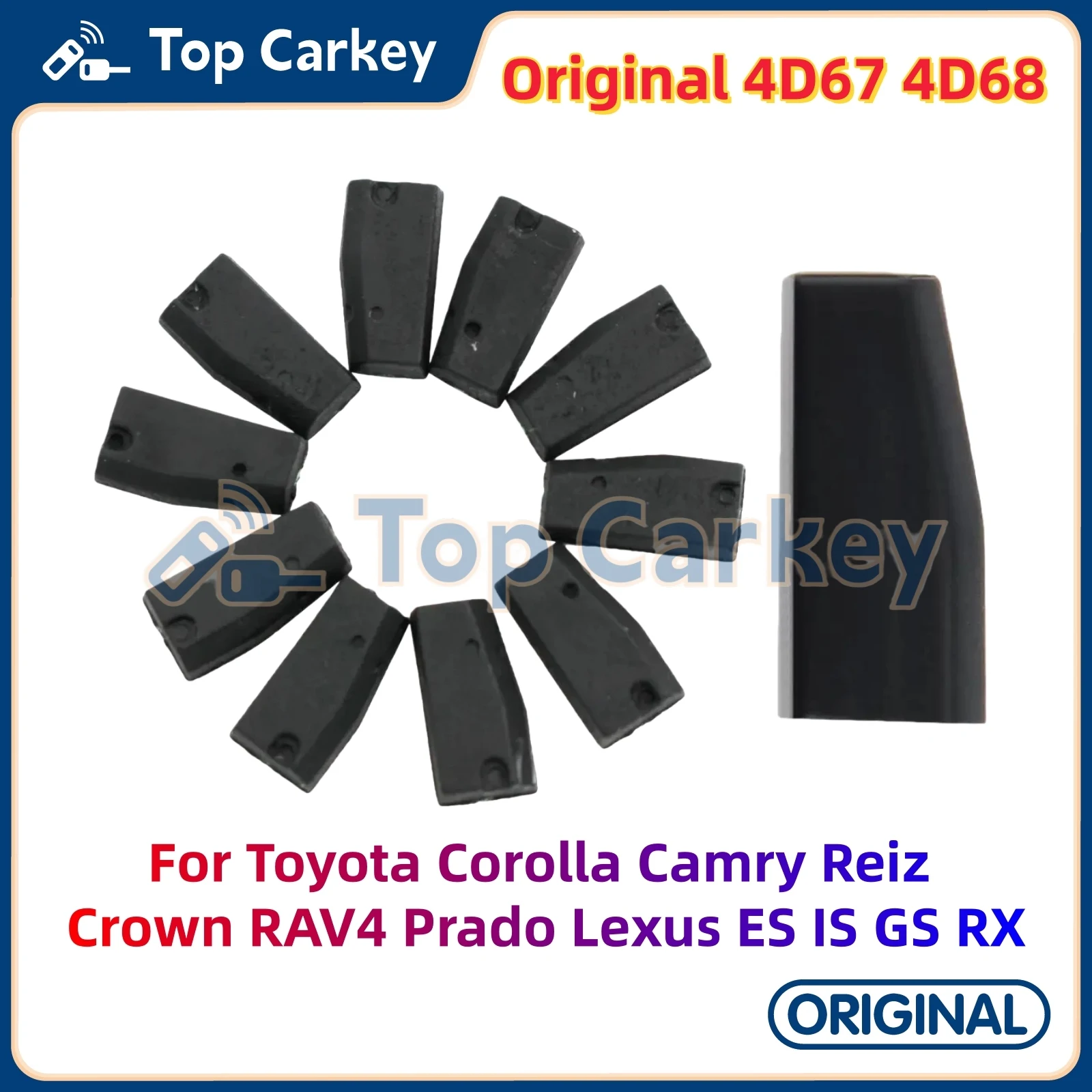 3/5/10 шт. оригинальный керамический чип транспондера 4D67 4D68 для Toyota Corolla Camry Reiz Crown RAV4 Prado Lexus ES IS GS RX
3/5/10 шт. оригинальный керамический чип транспондера 4D67 4D68 для Toyota Corolla Camry Reiz Crown RAV4 Prado Lexus ES IS GS RX