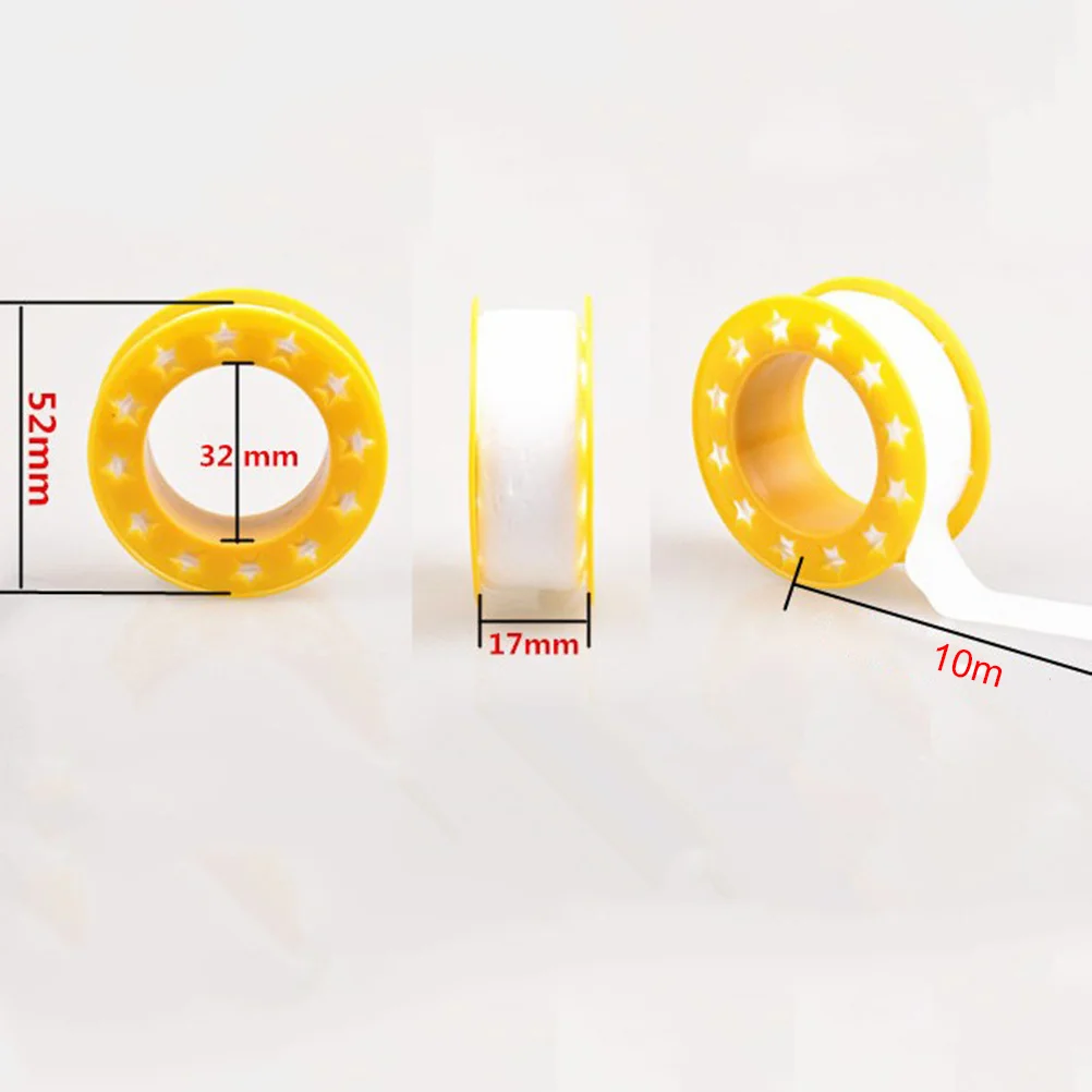 10 Rolls Durable Ptfe Sealing Tape Anti-Aging Oxidant Resistant for Water Steam Screw Socket Home Office Use Sealant
10 Rolls Durable Ptfe Sealing Tape Anti-Aging Oxidant Resistant for Water Steam Screw Socket Home Office Use Sealant
