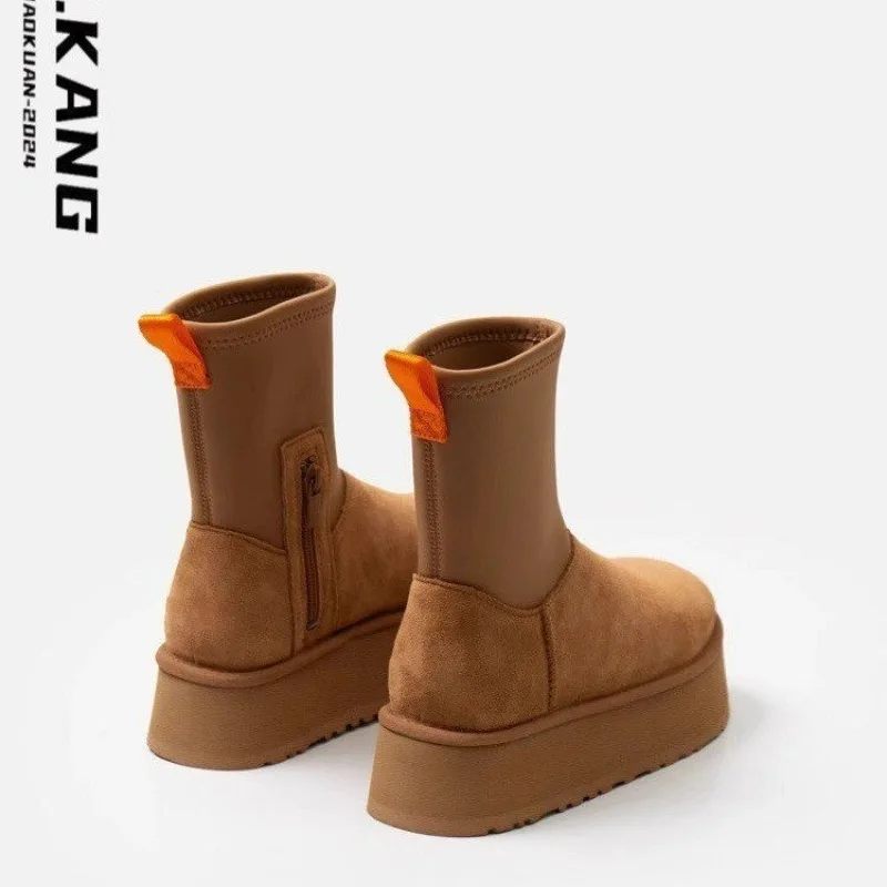 Maillard thick-soled mid-tube snow boots for women with 2024 winter short tube cotton boots elastic leg pencil boots platform
Maillard thick-soled mid-tube snow boots for women with 2024 winter short tube cotton boots elastic leg pencil boots platform