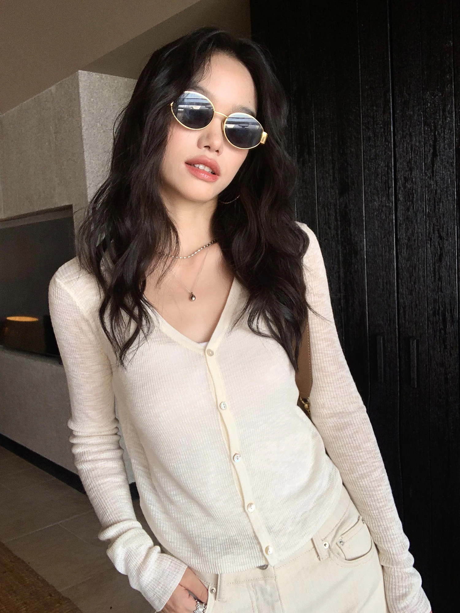Pusumede Women's V-Neck Knitted Open Cardigan Lightweight Air Conditioning Outerwear Summer Sun Protection Long Sleeve Top
Pusumede Women's V-Neck Knitted Open Cardigan Lightweight Air Conditioning Outerwear Summer Sun Protection Long Sleeve Top