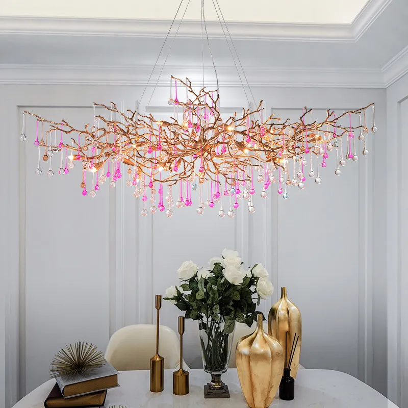 American Restaurant Chandelier French Colored Water Droplet Lamp Minimalist Villa Design Branch Living Room Lighting Fixtures
American Restaurant Chandelier French Colored Water Droplet Lamp Minimalist Villa Design Branch Living Room Lighting Fixtures