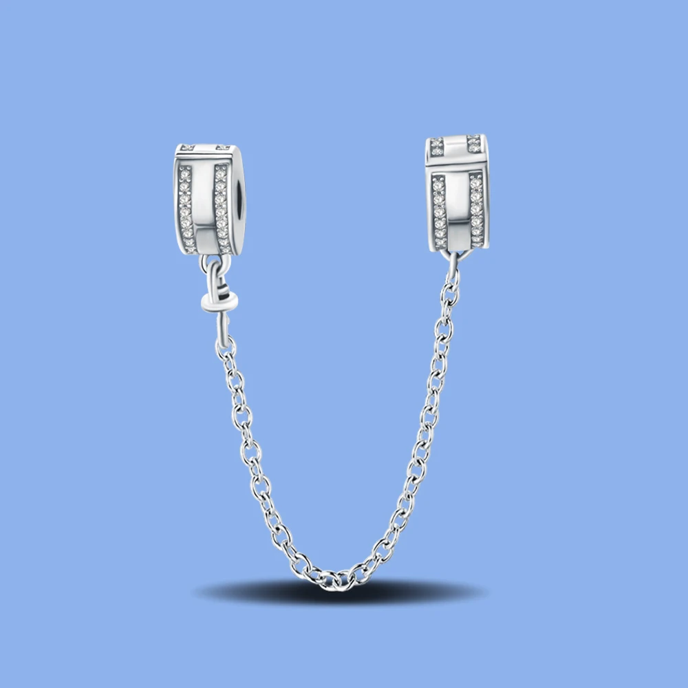 Pendant Charm Bead 925 Sterling Silver Simple Security Chain Beads Fit Original Bracelet for Jewelry Making Valentine's Day gift
Pendant Charm Bead 925 Sterling Silver Simple Security Chain Beads Fit Original Bracelet for Jewelry Making Valentine's Day gift