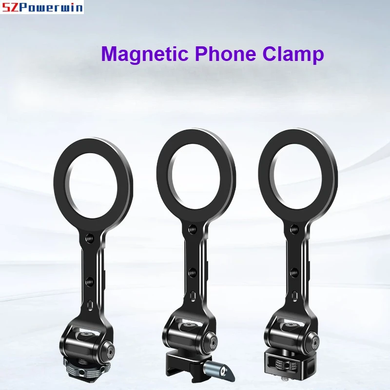 NATO Rail Magnetic Phone Clamp Smartphone Mount w/ Cold Shoe 1/4 Thread Quick Release Holder for Camera Cage Vlog Live Streaming
NATO Rail Magnetic Phone Clamp Smartphone Mount w/ Cold Shoe 1/4 Thread Quick Release Holder for Camera Cage Vlog Live Streaming