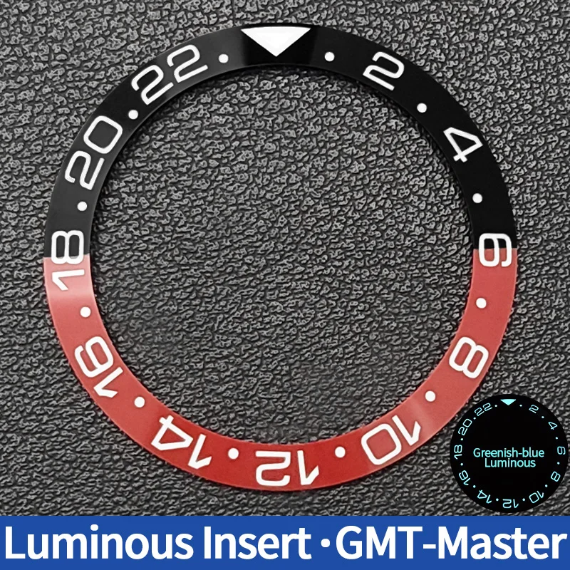 Real True Red Greenish-Blue Luminous Sloped Ceramic Bezel Insert 38*30.6mm GMT Style Fits Crystal 31.5*30.5mm MOD Watch Parts
Real True Red Greenish-Blue Luminous Sloped Ceramic Bezel Insert 38*30.6mm GMT Style Fits Crystal 31.5*30.5mm MOD Watch Parts