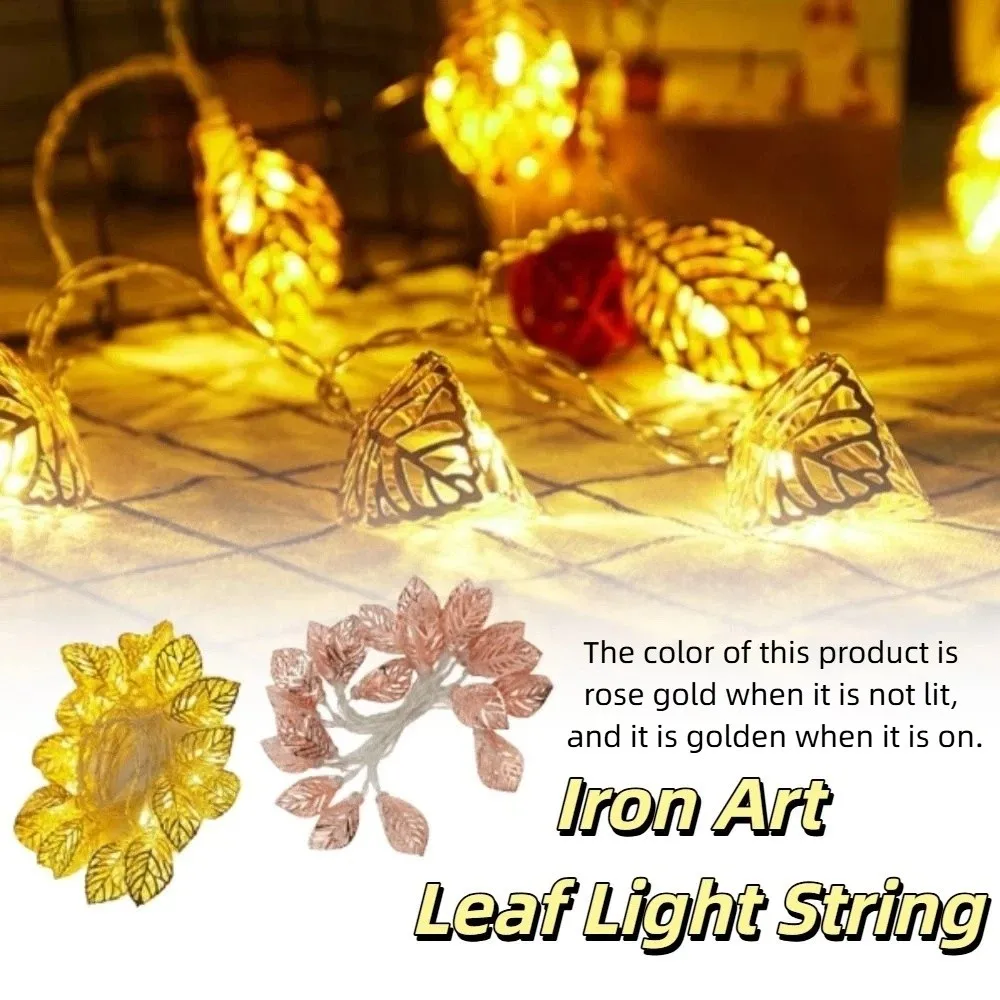 Warm White LED Decorative Lamp Hollow Design Golden Metal Leaf Decorative Lights Shaped Design Battery Operated Atmosphere Light
Warm White LED Decorative Lamp Hollow Design Golden Metal Leaf Decorative Lights Shaped Design Battery Operated Atmosphere Light