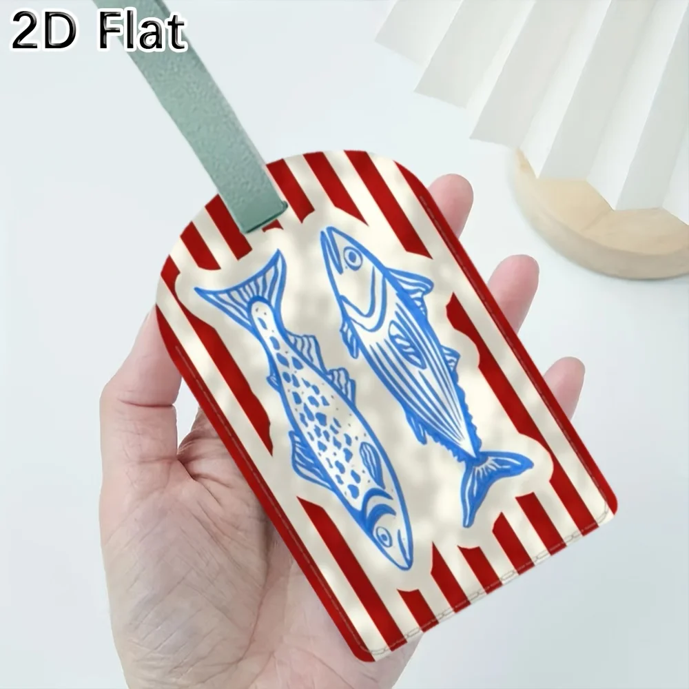 Luggage Tag with Fish Red White Stripes Pattern Travel Baggage Identifier Label for Suitcase Luggage Bag Accessories
Luggage Tag with Fish Red White Stripes Pattern Travel Baggage Identifier Label for Suitcase Luggage Bag Accessories