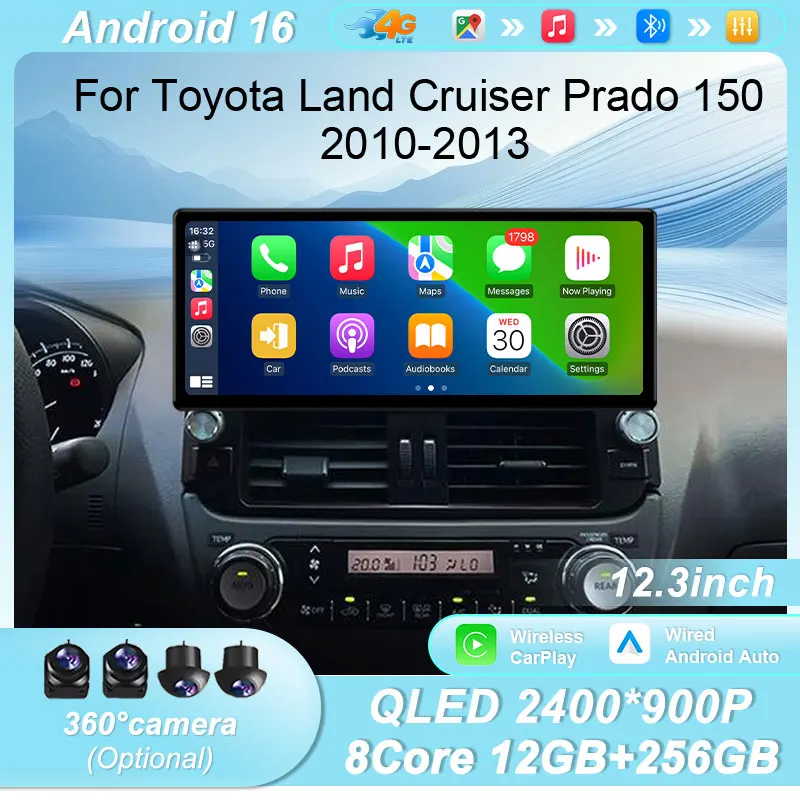 12.3" Android 16 for Toyota Land Cruiser Prado 150 2010-2013 Car Radio GPS Navi Touch Screen BT WiFi FM USB Multimedia Player HD
12.3" Android 16 for Toyota Land Cruiser Prado 150 2010-2013 Car Radio GPS Navi Touch Screen BT WiFi FM USB Multimedia Player HD