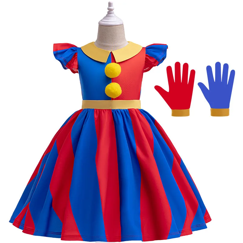 Freak Circus Costume Clown Cosplay Dress for Girls Digital Circus Red Blue Short-Sleeved Dress Halloween Carnival Party Dress
Freak Circus Costume Clown Cosplay Dress for Girls Digital Circus Red Blue Short-Sleeved Dress Halloween Carnival Party Dress