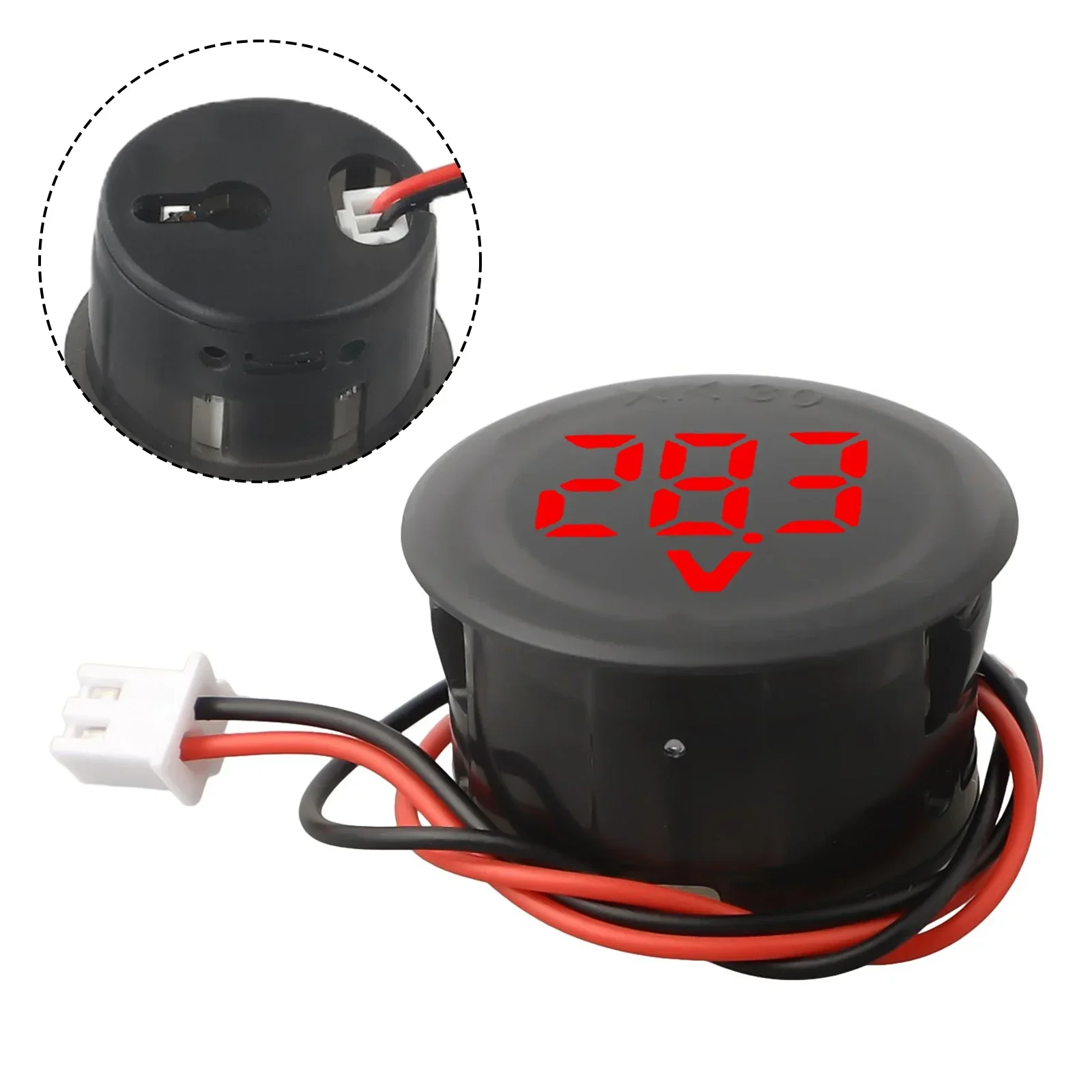 1pcs Plastic 3-digit LED Voltmeter Diameter 30mm For DC 4-100V Small Size For Checking Voltage Analysis Instruments Accessories
1pcs Plastic 3-digit LED Voltmeter Diameter 30mm For DC 4-100V Small Size For Checking Voltage Analysis Instruments Accessories