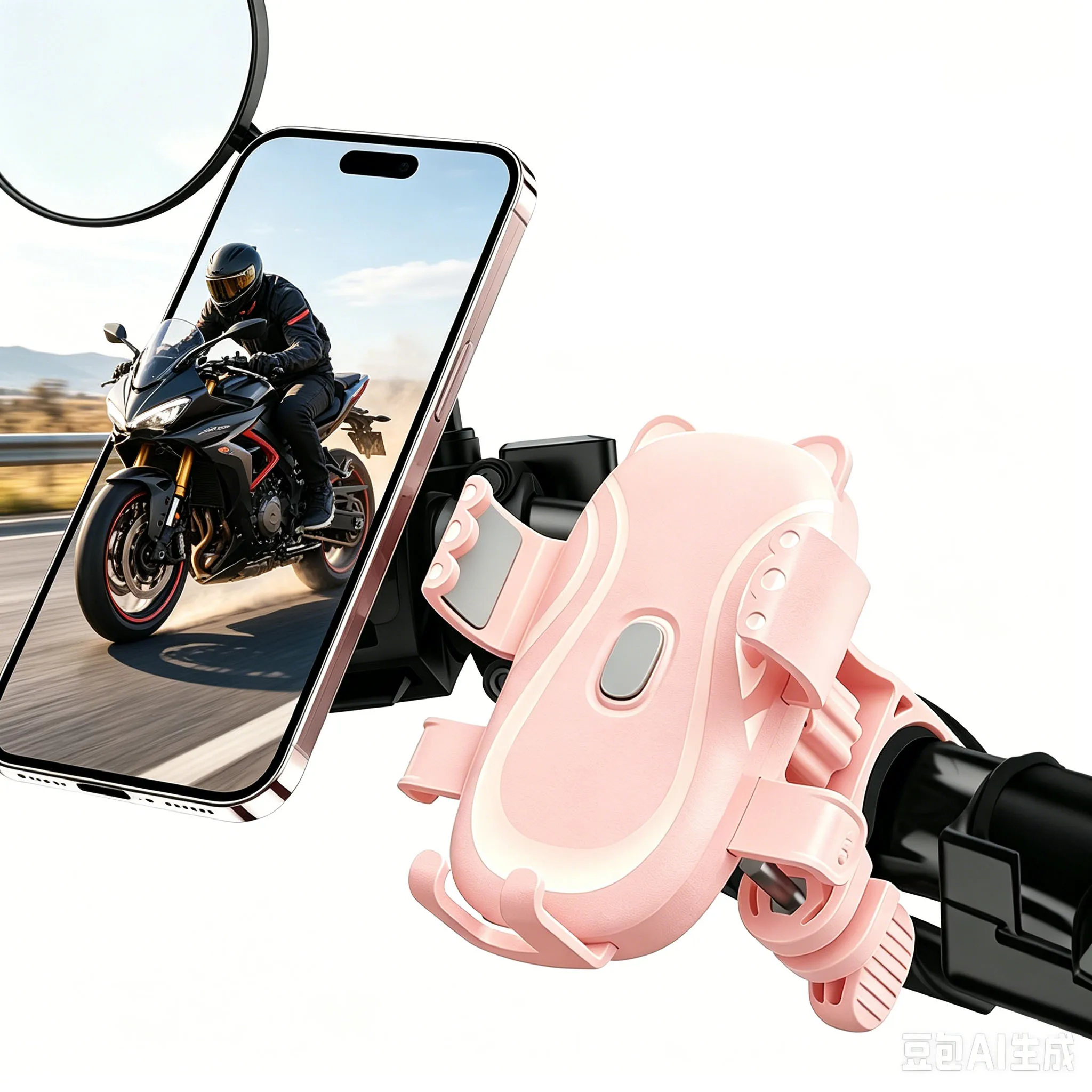 Cute Cartoon Motorcycle & Bike Phone Mount – 1s Auto Lock, 360° Rotatable, Tool-Free 10s Handlebar Install,4.7-7" Smartphones
Cute Cartoon Motorcycle & Bike Phone Mount – 1s Auto Lock, 360° Rotatable, Tool-Free 10s Handlebar Install,4.7-7" Smartphones
