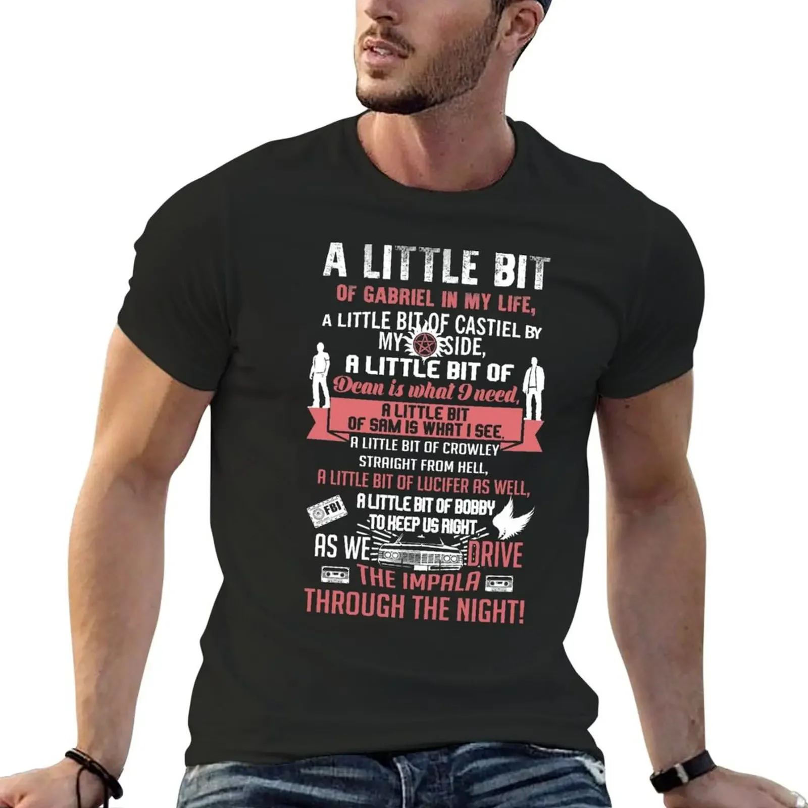 A little bit of Gabriel In My Life.. SPN parody. T-Shirt Blouse cute tops cotton graphic tees plain black t shirts men
A little bit of Gabriel In My Life.. SPN parody. T-Shirt Blouse cute tops cotton graphic tees plain black t shirts men