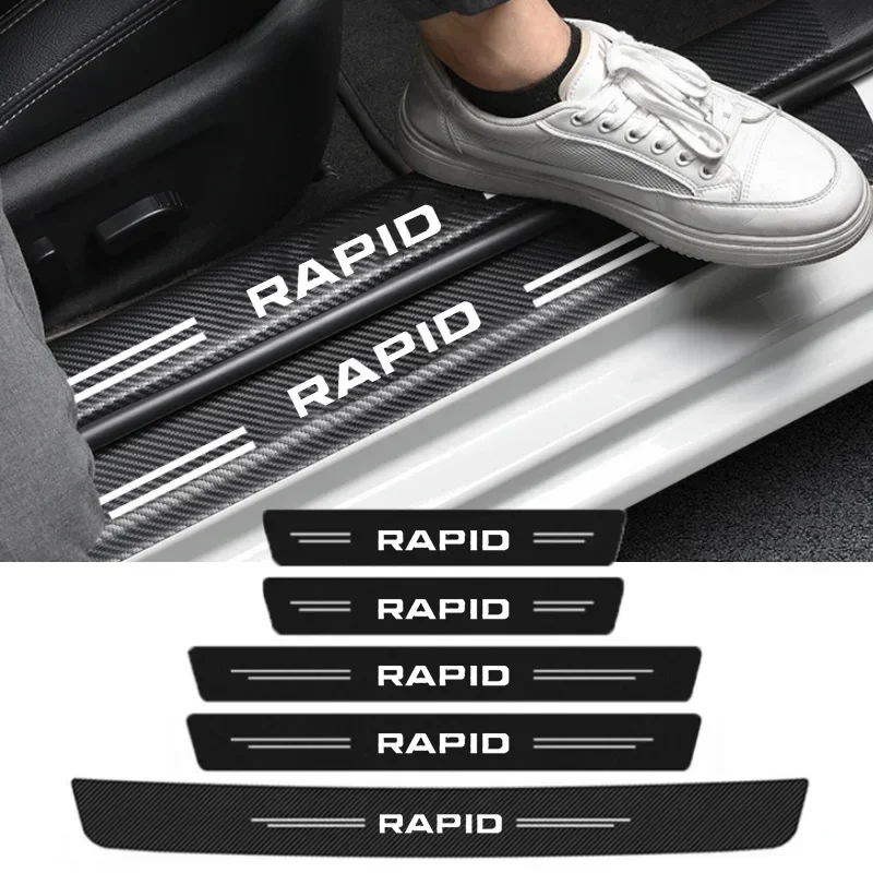 Carbon Fiber Car Door Sill Anti Scratches Stickers Threshold Decals Rear Trunk Protector Strips for Skoda RAPID Logo Accessories
Carbon Fiber Car Door Sill Anti Scratches Stickers Threshold Decals Rear Trunk Protector Strips for Skoda RAPID Logo Accessories