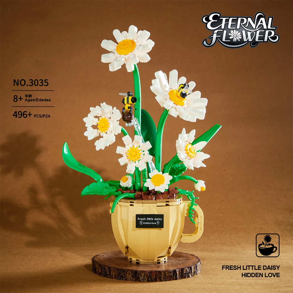MOC креативные цветочные строительные блоки, кофейная чашка с розой, ромашка, дизайн в сборе, развивающие игрушки, декор, лучший подарок для детей и взрослых
MOC креативные цветочные строительные блоки, кофейная чашка с розой, ромашка, дизайн в сборе, развивающие игрушки, декор, лучший подарок для детей и взрослых