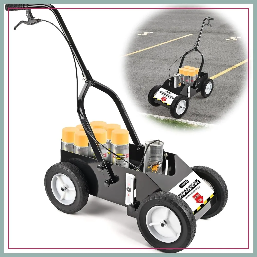 Heavy Duty Striping Line Marking Machine, Compatible with Inverted Spray Paint, 9.8"x13"x28.3", for Parking Lots, Sports Fields, Courts, Lawn and Turf Marking
Heavy Duty Striping Line Marking Machine, Compatible with Inverted Spray Paint, 9.8"x13"x28.3", for Parking Lots, Sports Fields, Courts, Lawn and Turf Marking