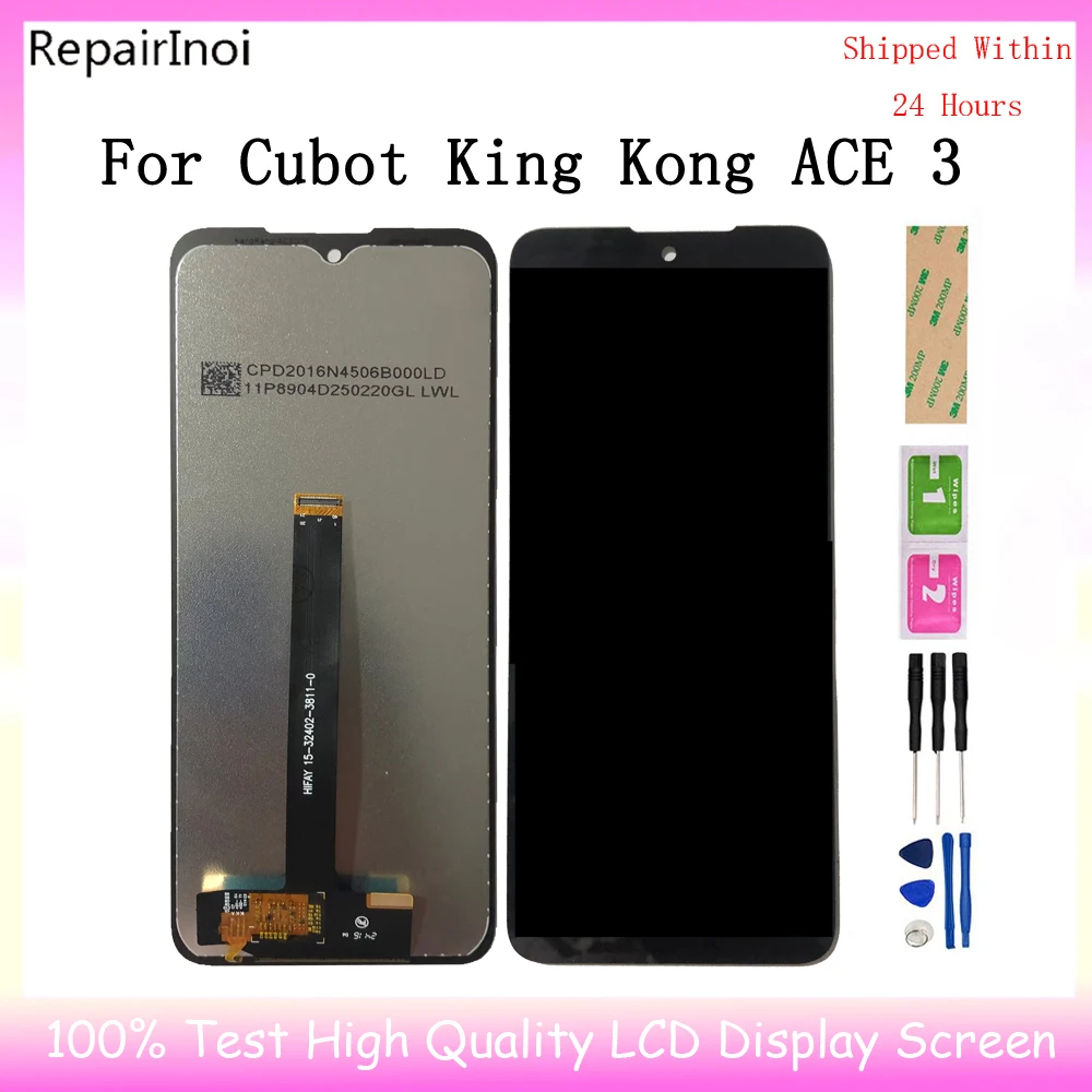 Для Cubot KINGKONG ACE 3, ЖК-дисплей + сенсорный экран, полная сборка, запасные части с инструментами
Для Cubot KINGKONG ACE 3, ЖК-дисплей + сенсорный экран, полная сборка, запасные части с инструментами
