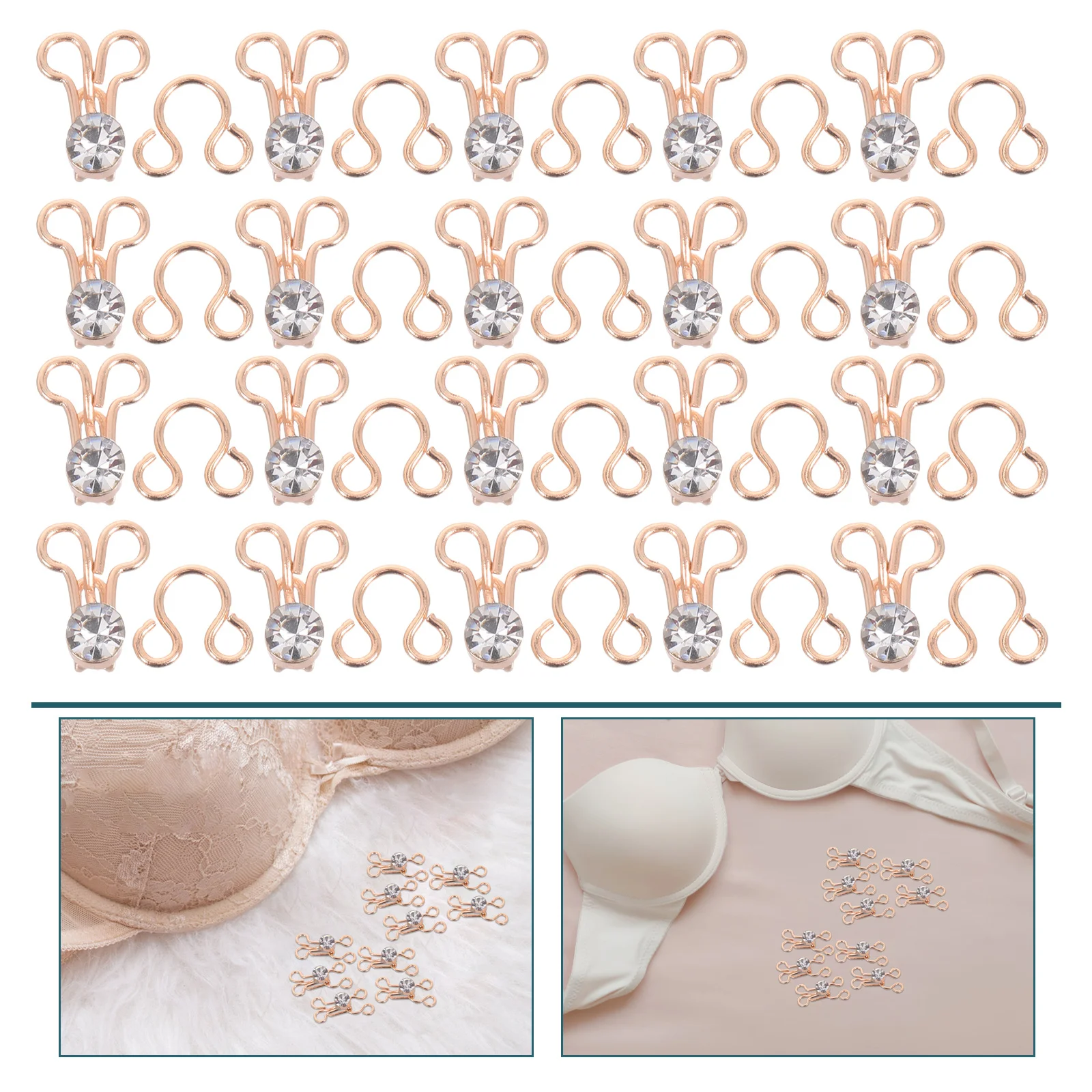 30Sets Hook and Eye Closures - Shiny Metal Clasp Hooks for Clothes - Secure Sewing Fasteners for Bras Pants Skirts
30Sets Hook and Eye Closures - Shiny Metal Clasp Hooks for Clothes - Secure Sewing Fasteners for Bras Pants Skirts