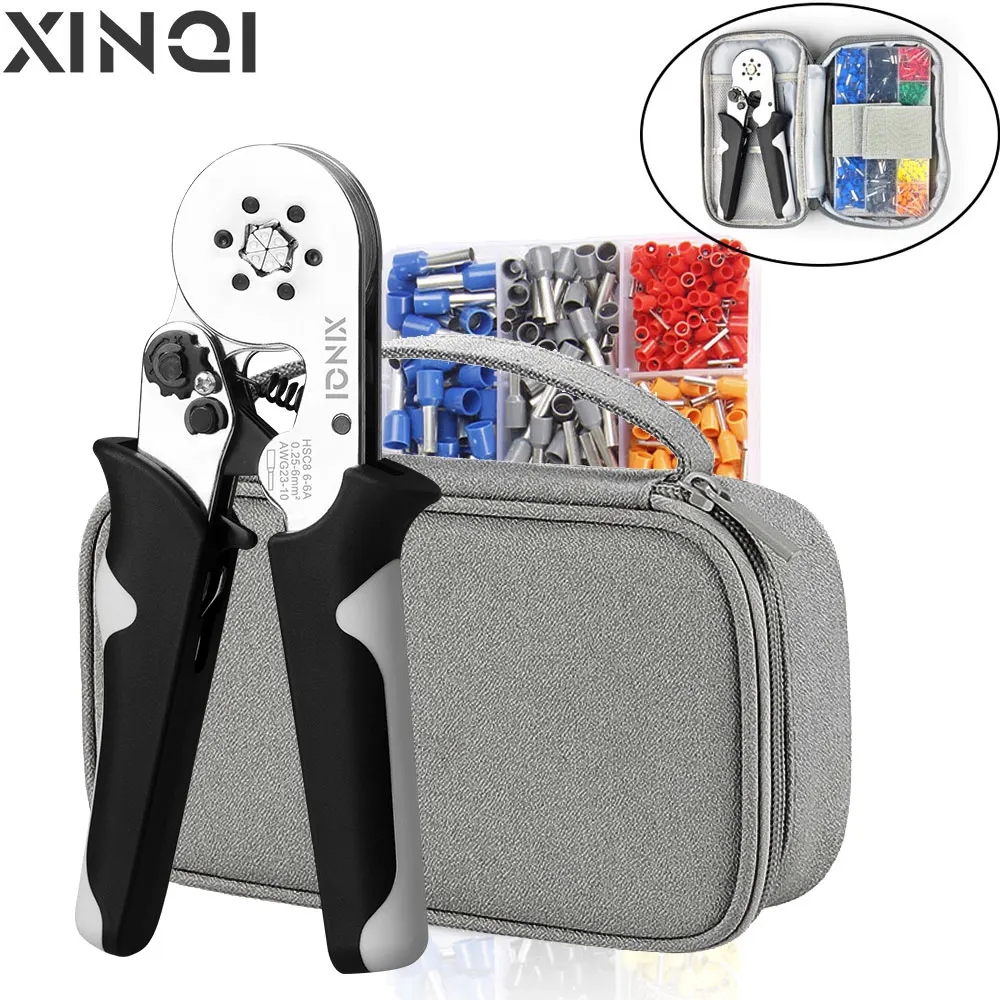 0.08-6mm2 Tubular Terminal Crimping Pliers HSC8 6-6A Crimper Wire Mini Ferrule Crimper Tools Household Electrical Kit With Bag
0.08-6mm2 Tubular Terminal Crimping Pliers HSC8 6-6A Crimper Wire Mini Ferrule Crimper Tools Household Electrical Kit With Bag