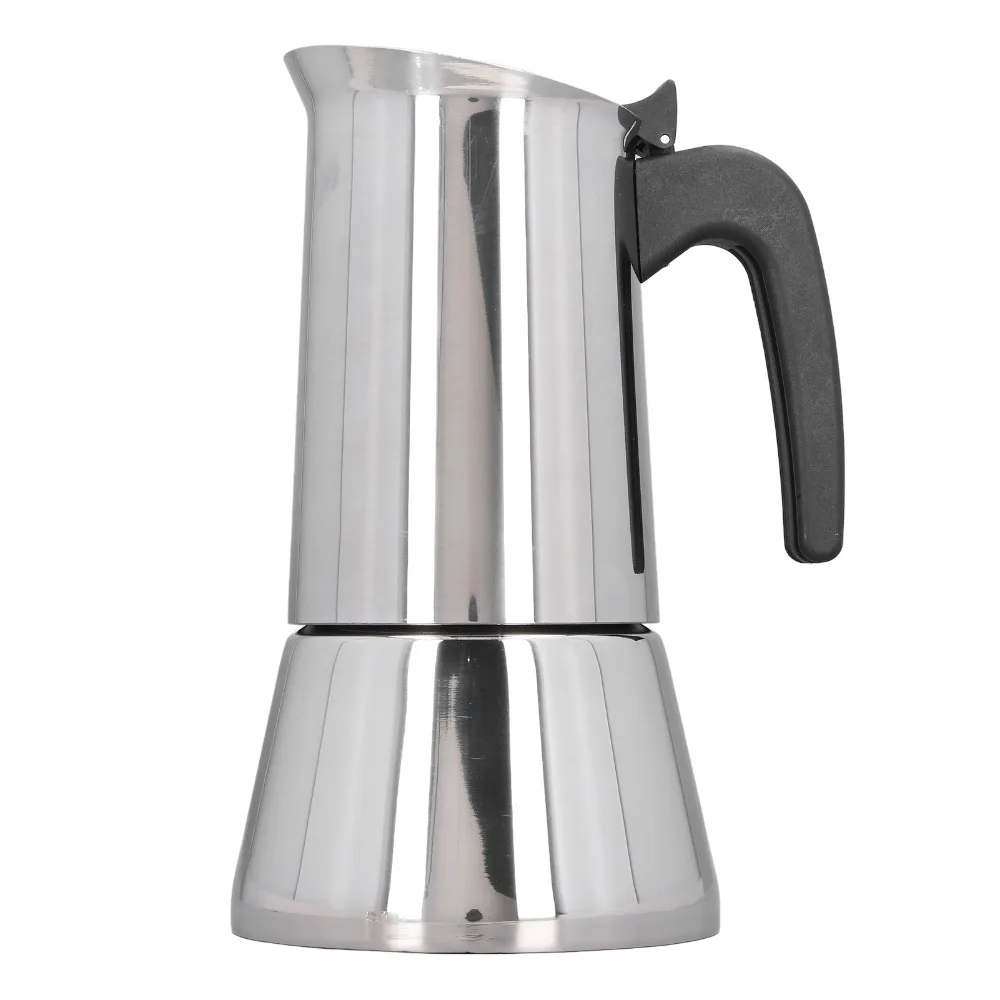 Stainless Steel Moka Pot Large Capacity Sturdy Construction Stovetop Coffee Making Pot Silver Stovetop Moka Pot Coffee Making
Stainless Steel Moka Pot Large Capacity Sturdy Construction Stovetop Coffee Making Pot Silver Stovetop Moka Pot Coffee Making