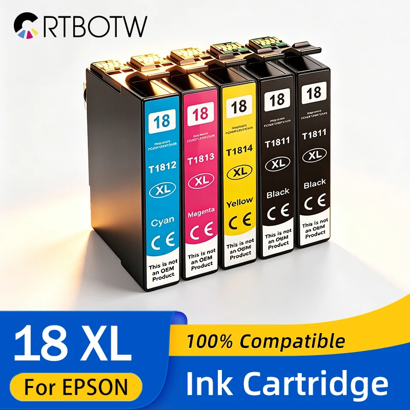 CRTBOTW 1811XL Ink Cartridge For Epson T18 XL 1811-1814 Compatible XP302 XP102 202 305 405 205 302 402 415 Printer T18XL
CRTBOTW 1811XL Ink Cartridge For Epson T18 XL 1811-1814 Compatible XP302 XP102 202 305 405 205 302 402 415 Printer T18XL