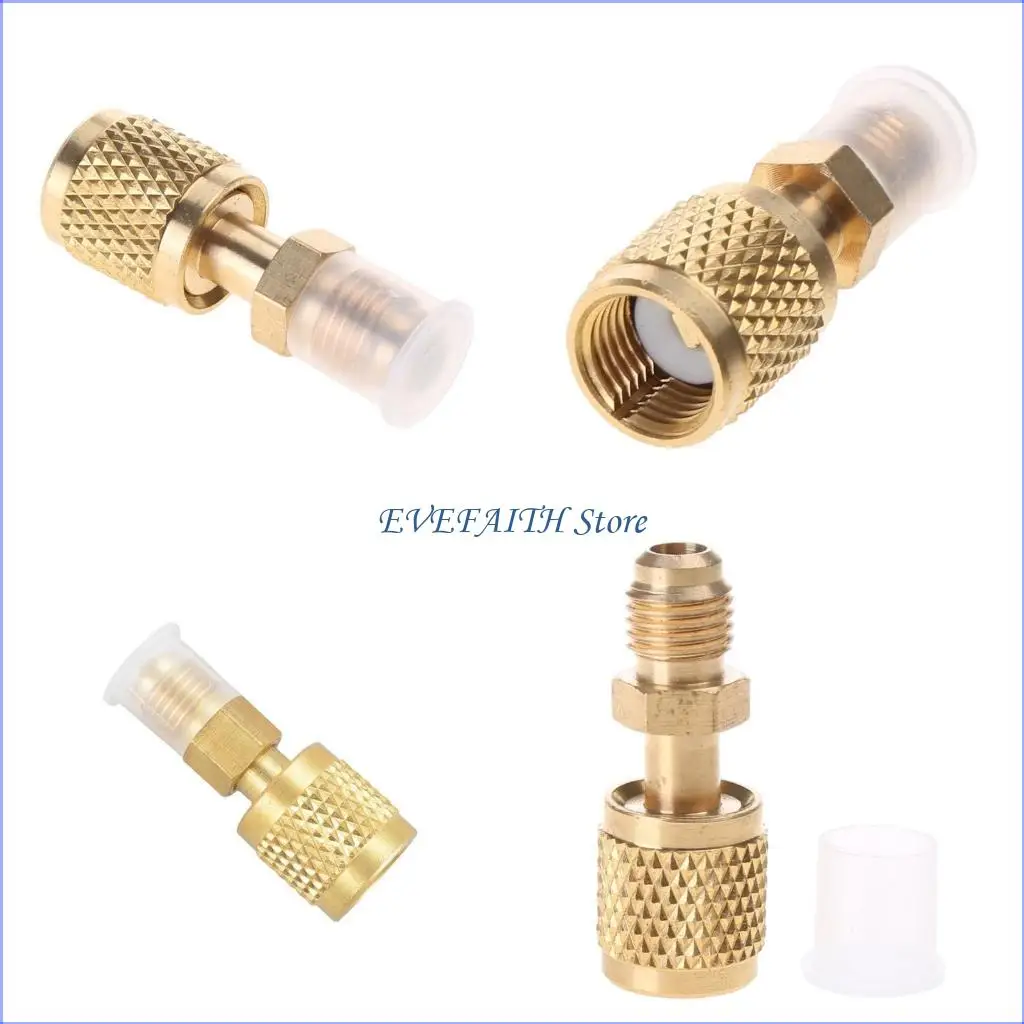 124B New R410a Brass Adapter Joints 1/4" Male To 5/16" Female Charging Hose To Pump
124B New R410a Brass Adapter Joints 1/4" Male To 5/16" Female Charging Hose To Pump