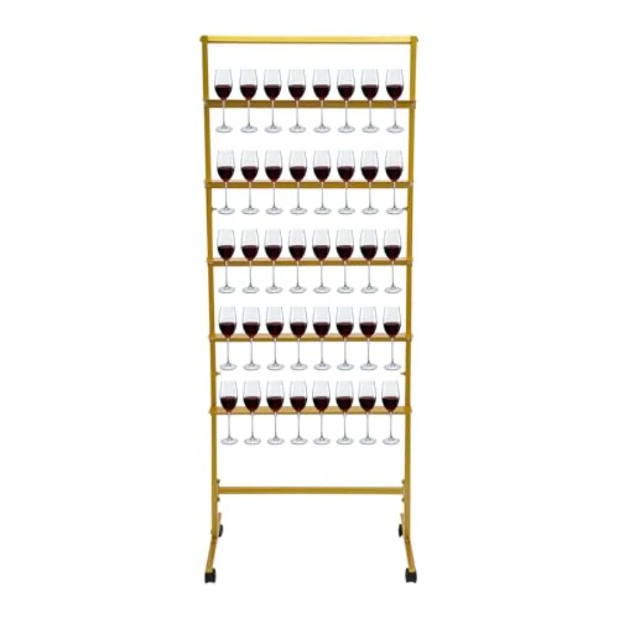 5-Tier Champagne Wall Holder for Party, Champagne Tower Stand Hold 40 Glasses with Lockable Swivel Casters, Wine Glass Holder S
5-Tier Champagne Wall Holder for Party, Champagne Tower Stand Hold 40 Glasses with Lockable Swivel Casters, Wine Glass Holder S