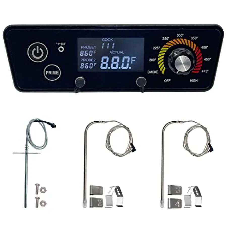 Digital Controller Kit for Pit Boss Wood Pellet Grills P7-340/700/1000 Trapezoid Control Board Replacement Part for Pit Boss Ta
Digital Controller Kit for Pit Boss Wood Pellet Grills P7-340/700/1000 Trapezoid Control Board Replacement Part for Pit Boss Ta