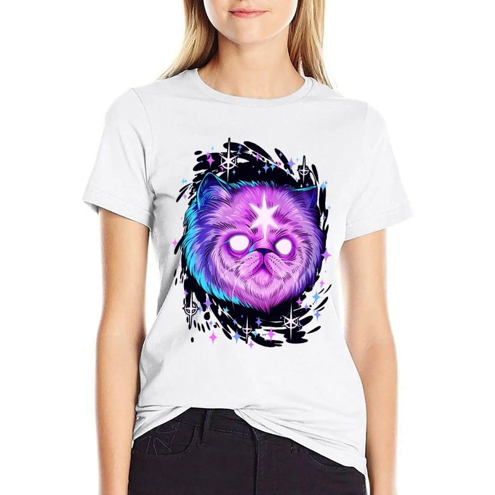 Black Hole Cat T-shirt lady clothes kawaii clothes oversized black t-shirts for Women
Black Hole Cat T-shirt lady clothes kawaii clothes oversized black t-shirts for Women