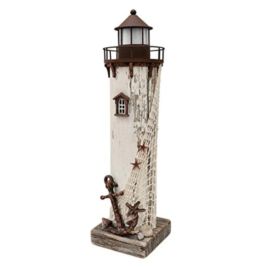 Wooden Lighthouse Decor with Light, Decorative Nautical Lighthouse Nightlight Rustic Ocean Sea Beach Themed Lighthouse Decorati
Wooden Lighthouse Decor with Light, Decorative Nautical Lighthouse Nightlight Rustic Ocean Sea Beach Themed Lighthouse Decorati