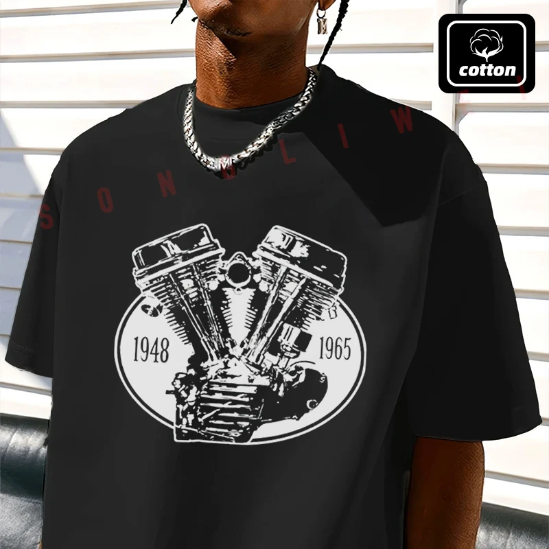 Motorized Panhead Print Moto T-Shirt Vintage Cotton Plain Mens Funny T Shirts Casual Harajuku Clothes
Motorized Panhead Print Moto T-Shirt Vintage Cotton Plain Mens Funny T Shirts Casual Harajuku Clothes