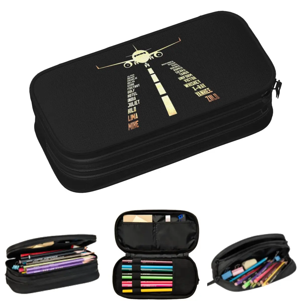 Airplane Airstrip Phonetic Alphabet Pencil Cases for Student Gifts Pen Box Pencil Bag Large Storage Pencil Pouch
Airplane Airstrip Phonetic Alphabet Pencil Cases for Student Gifts Pen Box Pencil Bag Large Storage Pencil Pouch