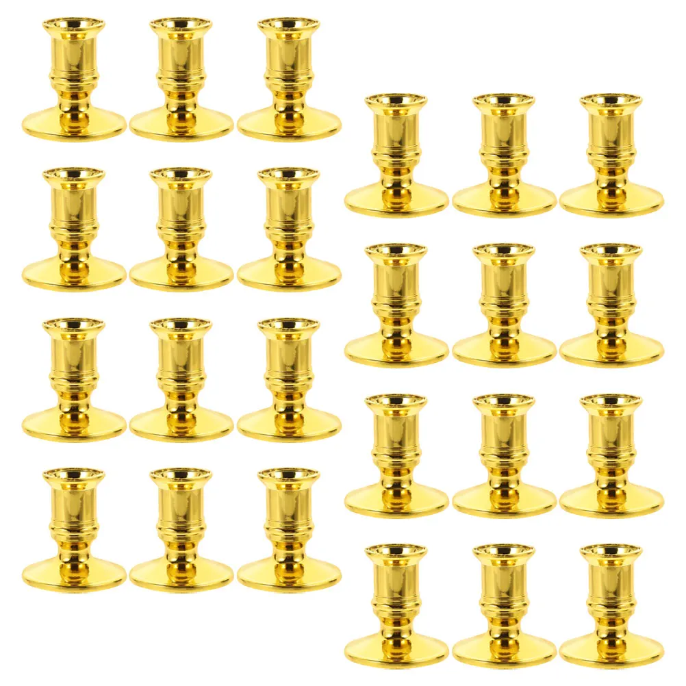 24pcs Golden Base Candlestick Holders Decorative Pillar Candleholders Wedding Party Table Modern Tealight Centerpiece
24pcs Golden Base Candlestick Holders Decorative Pillar Candleholders Wedding Party Table Modern Tealight Centerpiece