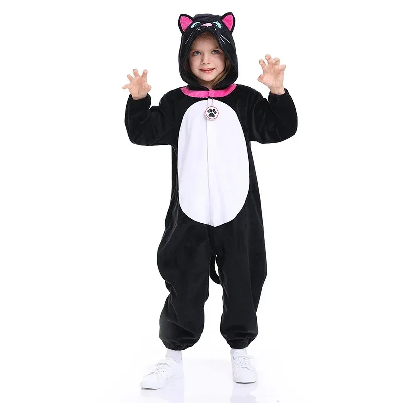 Child Black Cat Pajamas Jumpsuit Animals Kitty Cosplay Anime Onesies Kids Halloween Christmas Party Animal Costumes72b
Child Black Cat Pajamas Jumpsuit Animals Kitty Cosplay Anime Onesies Kids Halloween Christmas Party Animal Costumes72b