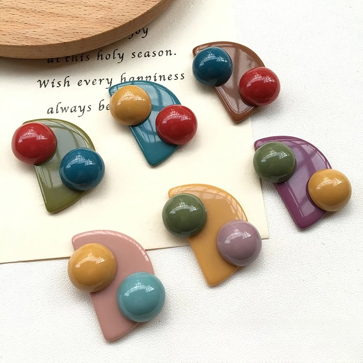 Morandi Color Geometric Semicircular Resin Patches DIY Handmade Earrings Hair Clips Jewelry Making Accessories
Morandi Color Geometric Semicircular Resin Patches DIY Handmade Earrings Hair Clips Jewelry Making Accessories