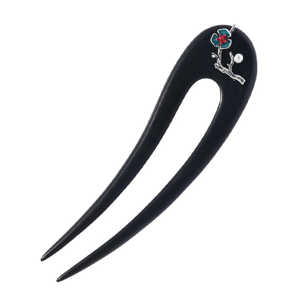 1 Pcs Elegant Black Sandalwood Hairpin U Shaped Hair Stick Hair Fork Vintage Hairpin Decorative Accessories for Long Hair
1 Pcs Elegant Black Sandalwood Hairpin U Shaped Hair Stick Hair Fork Vintage Hairpin Decorative Accessories for Long Hair