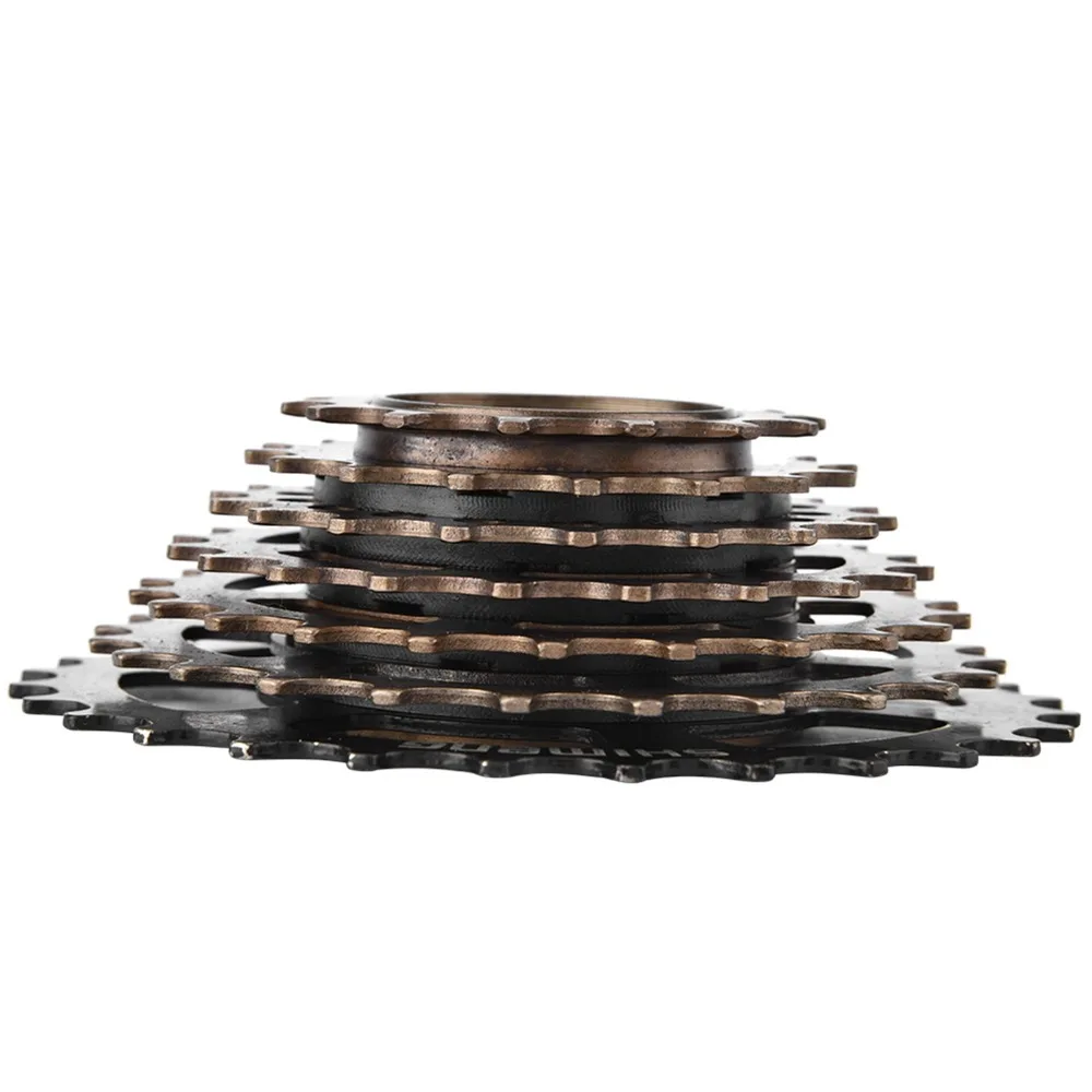 14-28T Bicycle Freewheel High Carbon Steel Black and Brown Bike Cassette Sprocket 7 Speed Easy Installation
14-28T Bicycle Freewheel High Carbon Steel Black and Brown Bike Cassette Sprocket 7 Speed Easy Installation