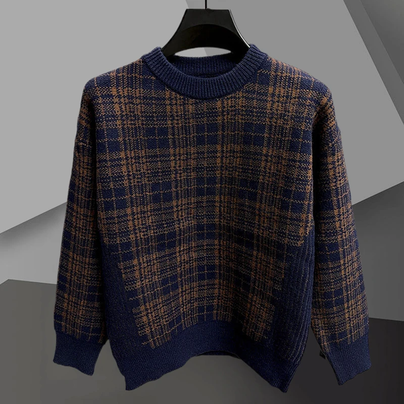 2023 Korean Plaid Contrast Color Sweater Autumn Sweater For Men Knitted Round Neck Sweater Mens Pullover Sweater Pull Homme
2023 Korean Plaid Contrast Color Sweater Autumn Sweater For Men Knitted Round Neck Sweater Mens Pullover Sweater Pull Homme