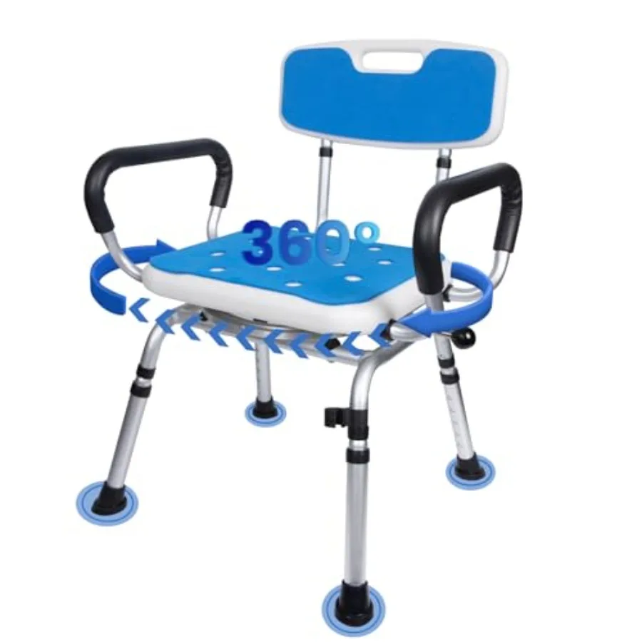 500 lbs Heavy Duty Swivel Shower Chair for Elderly and Disabled - Height Adjustable Inside Shower Chair with Arms Back - 360 Ro
500 lbs Heavy Duty Swivel Shower Chair for Elderly and Disabled - Height Adjustable Inside Shower Chair with Arms Back - 360 Ro