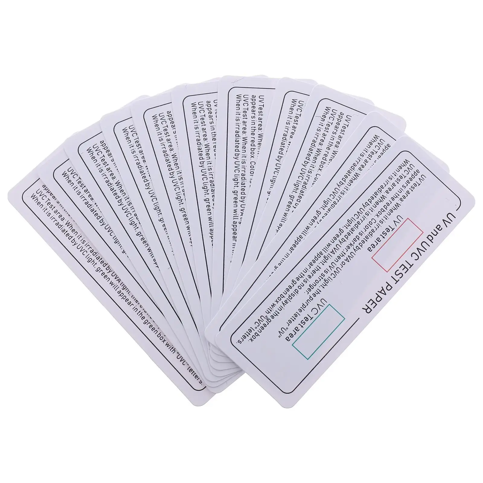 10 Pcs UV Test Cards Discoloration Detection Papers Light Effect Tester PVC High Power UVC Quality Control Welding Accessories
10 Pcs UV Test Cards Discoloration Detection Papers Light Effect Tester PVC High Power UVC Quality Control Welding Accessories