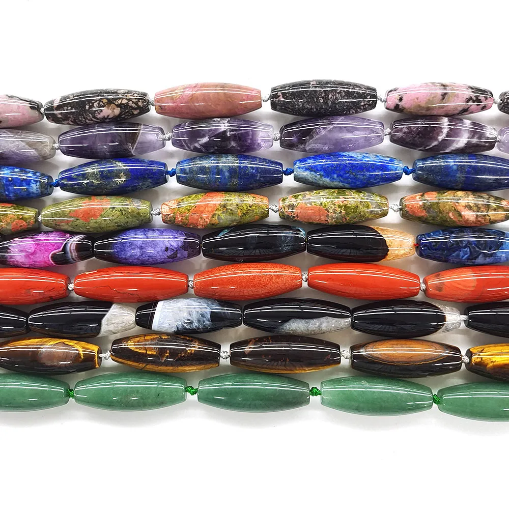 40x14mm Rice Tube Loose Spacer Gemstone Natural Healing Stones Uruguayan Agate Amethyst Crystal for Jewelry Making DIY Accessory
40x14mm Rice Tube Loose Spacer Gemstone Natural Healing Stones Uruguayan Agate Amethyst Crystal for Jewelry Making DIY Accessory