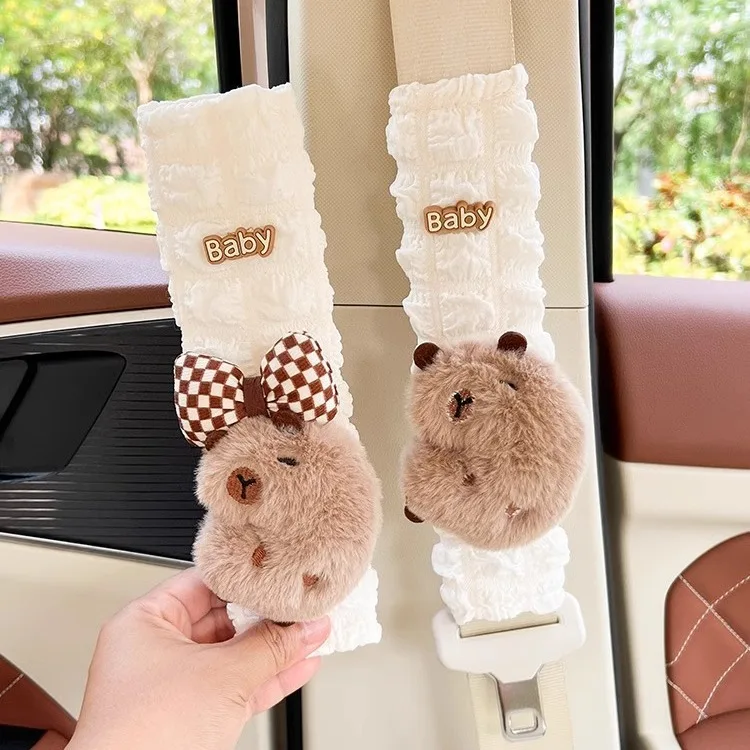 Cartoon Capybara Car Seat Belt Shoulder Pads - Universal Anti-Choking Cute Car Accessories for Neck Protection and Decoration
Cartoon Capybara Car Seat Belt Shoulder Pads - Universal Anti-Choking Cute Car Accessories for Neck Protection and Decoration