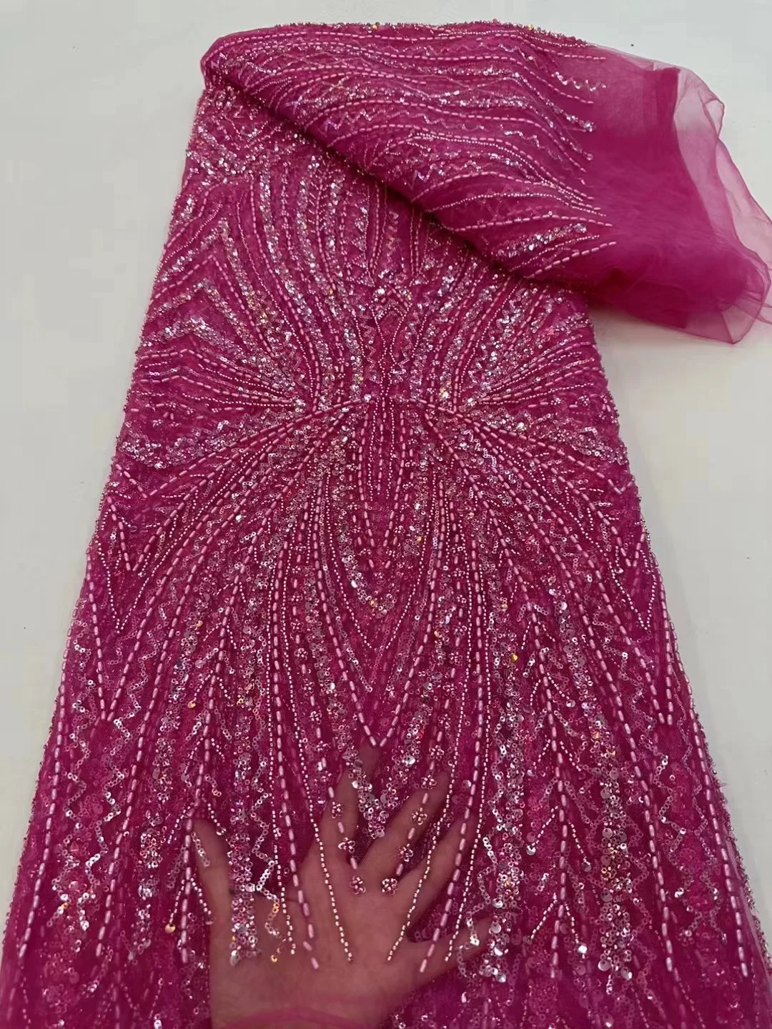 African Sequins Lace Fabric 2024 Embroidery Beads Groom Nigerian Lace Bridal High Quality French Lace Fabric For Wedding
African Sequins Lace Fabric 2024 Embroidery Beads Groom Nigerian Lace Bridal High Quality French Lace Fabric For Wedding